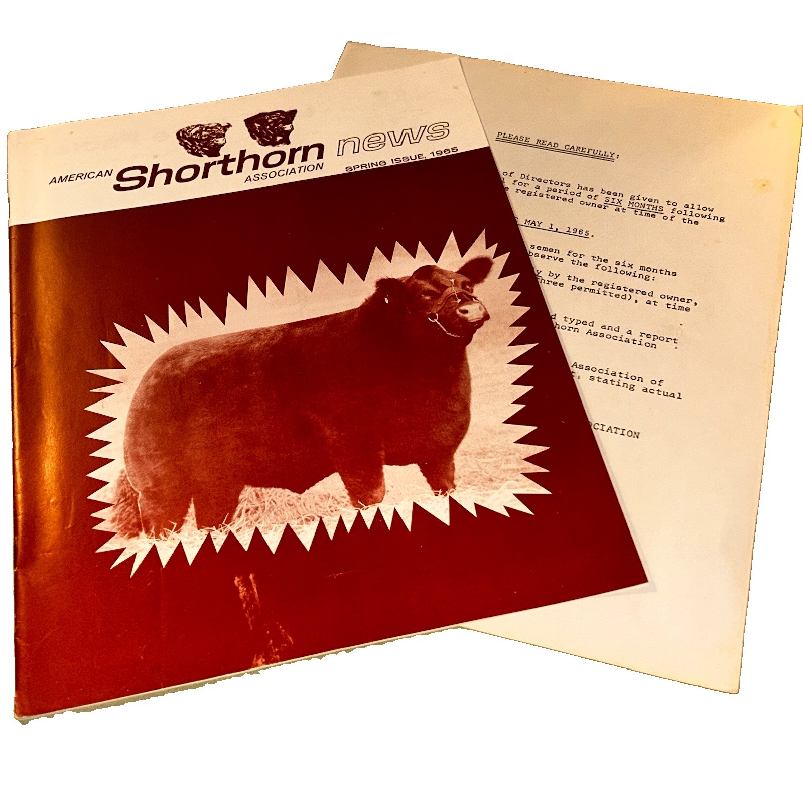 Spring Issue 1965 And A Special Notice American Shorthorn Association News Spring Issue 1965 And A Special Notice American Shorthorn Association News