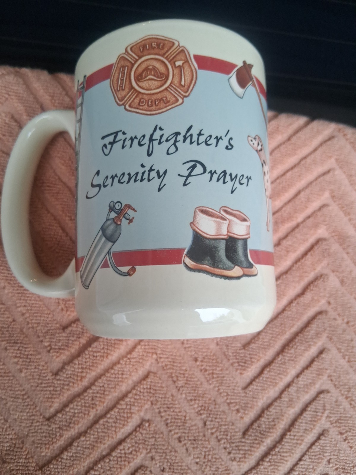 ABBEY PRESS Religious Coffee Mug Firefighter Serenity Prayer. Serenity, Courage.