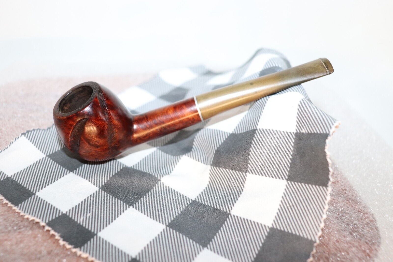 Vintage SHELTON Rusticated Imported Briar Estate Pipe Straight Apple