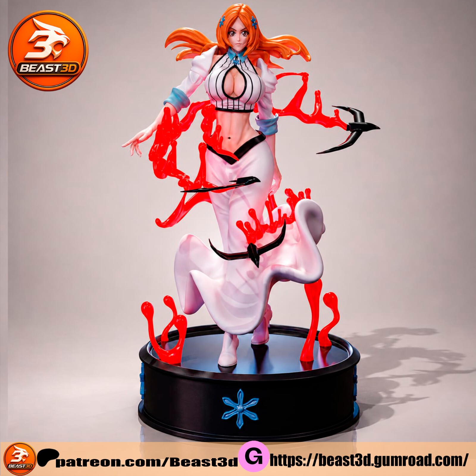 1:8 Orihime Inoue Bleach Fan Art UNPAINTED Resin Garage Kit Anime Statue