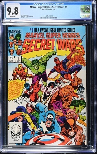 CGC 9.8 MARVEL SUPER HEROES SECRET WARS #1 .. CLASSIC MIKE ZECK COVER .. 1984 ..