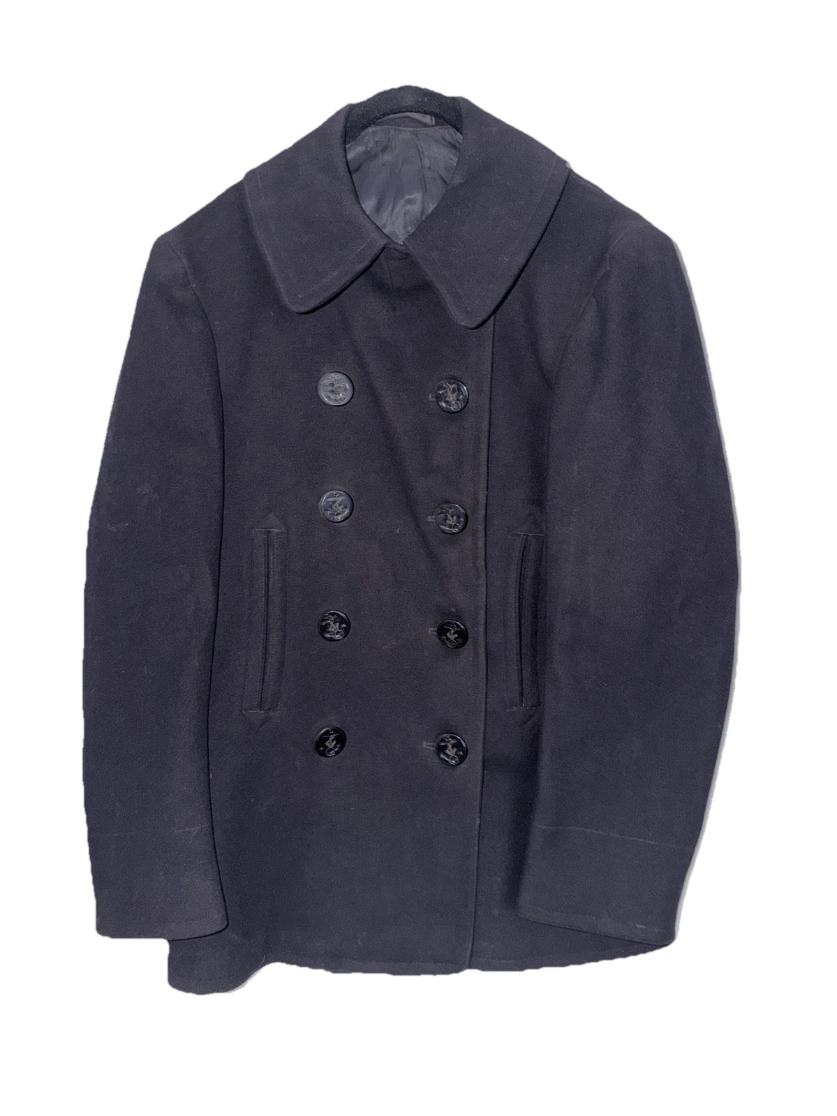 RARE WW2 Naval Clothing Factory 10 Button US Navy Wool Pea Coat Peacoat