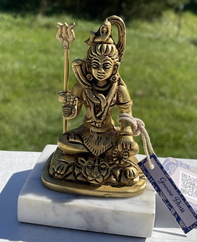 Lord shiva genuine solid brass  4 inch statue
