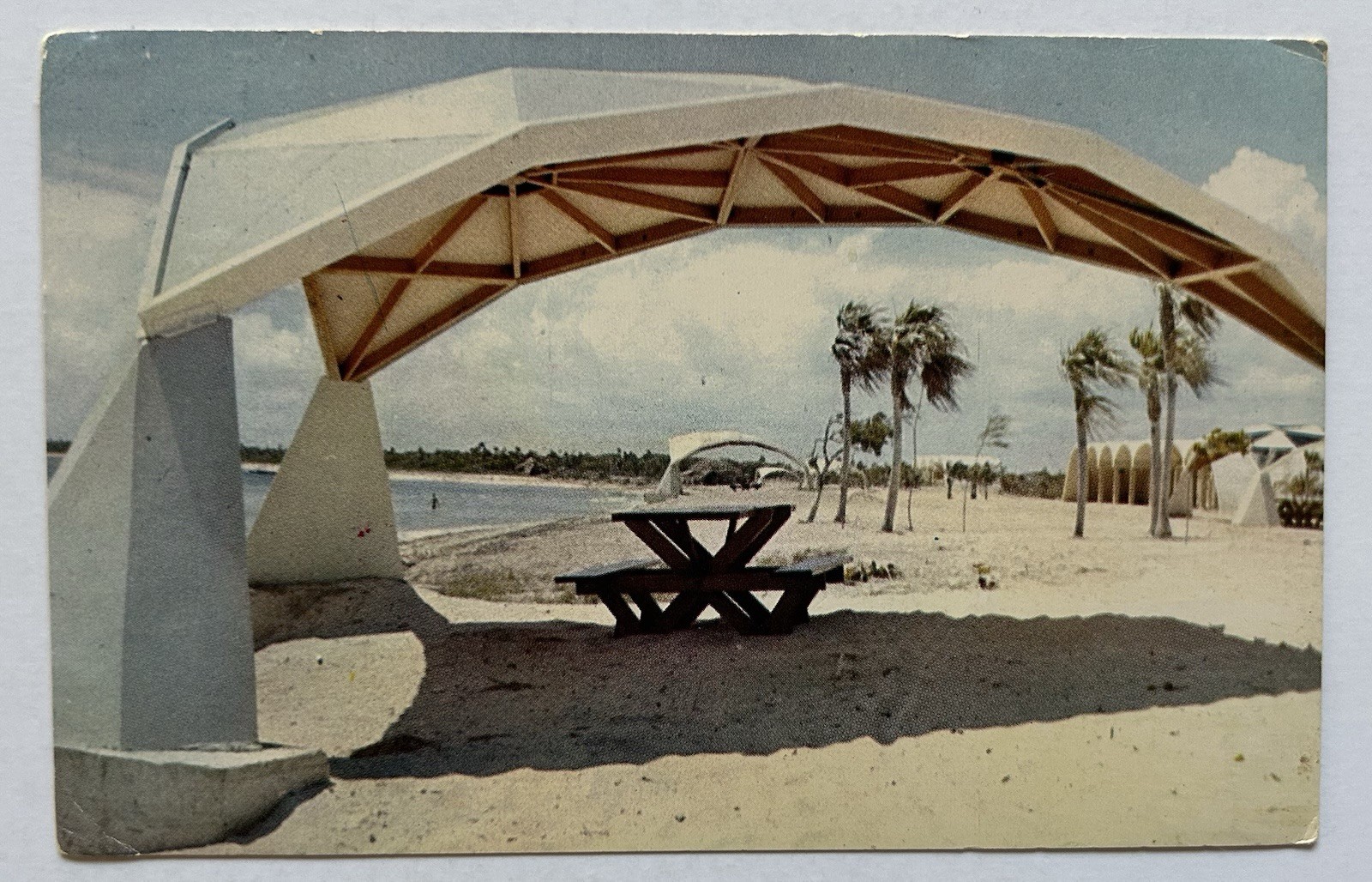 Santa Lucia Beach Camaguey Cuba Playa Popular Pavilion Vintage Postcard B9