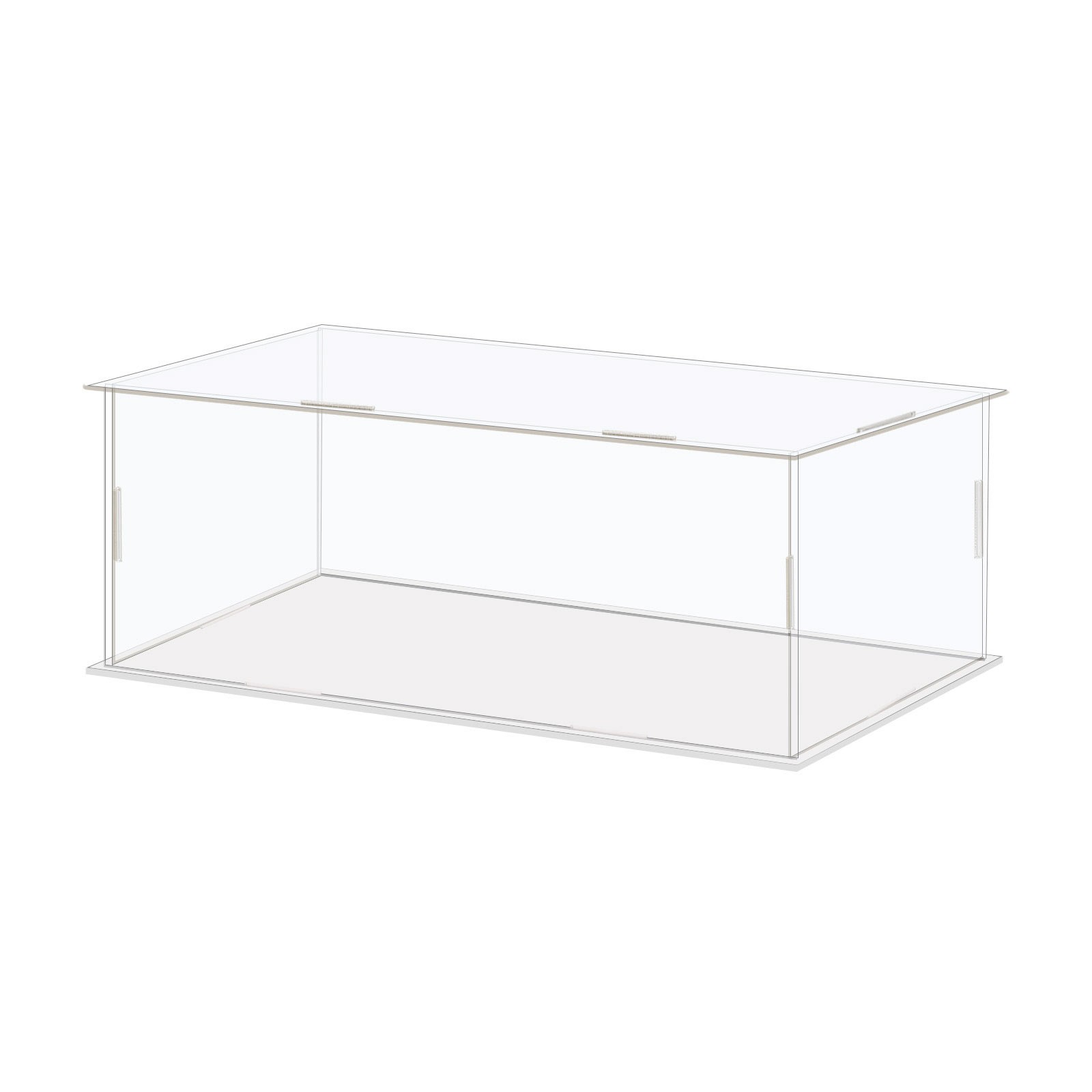 Display Case Box Acrylic Box Clear Dustproof Protection Showcase 21x11x11cm