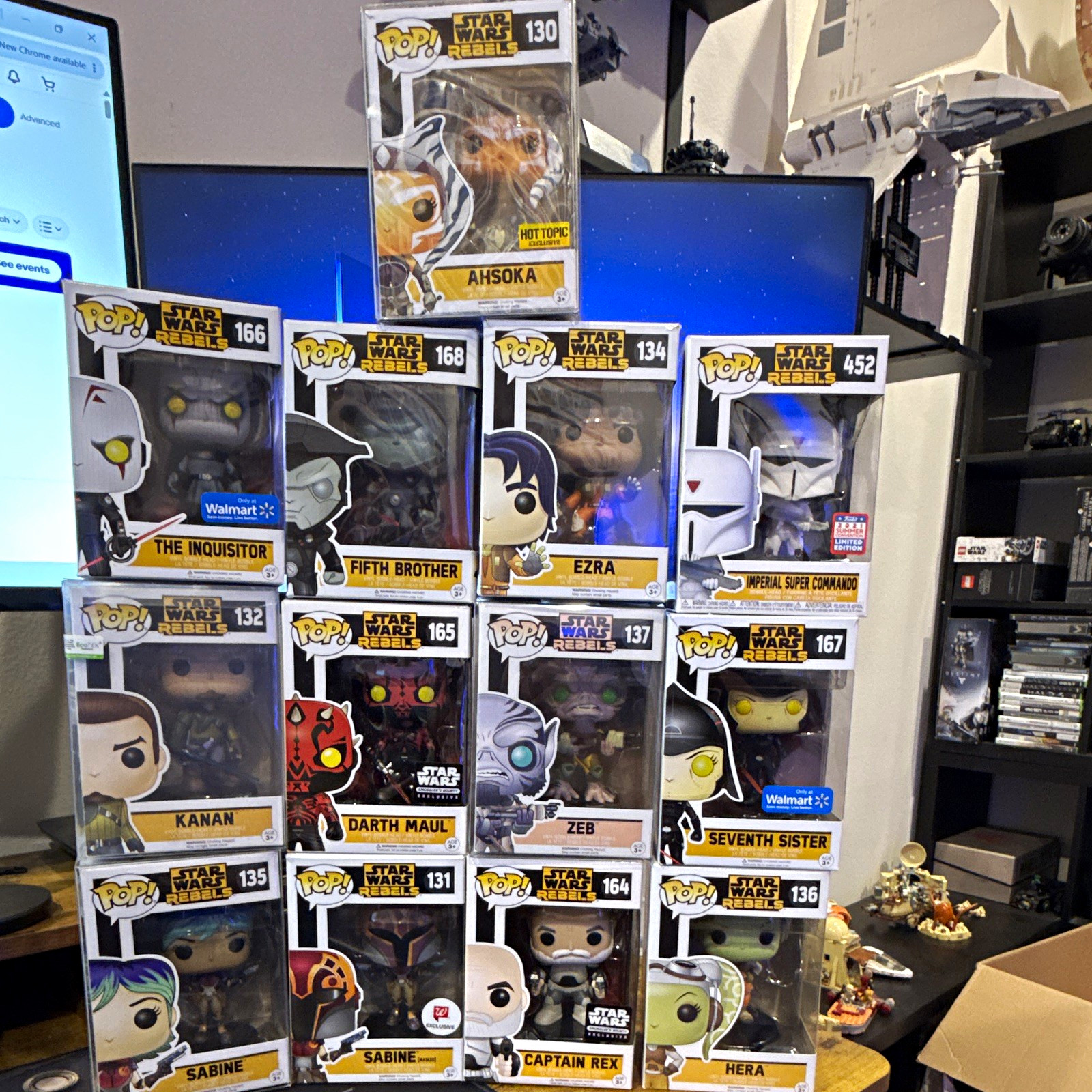 Funko Pop Star Wars Rebels 13-Figure Lot Ahsoka Ezra Kanan Hera Rex Maul