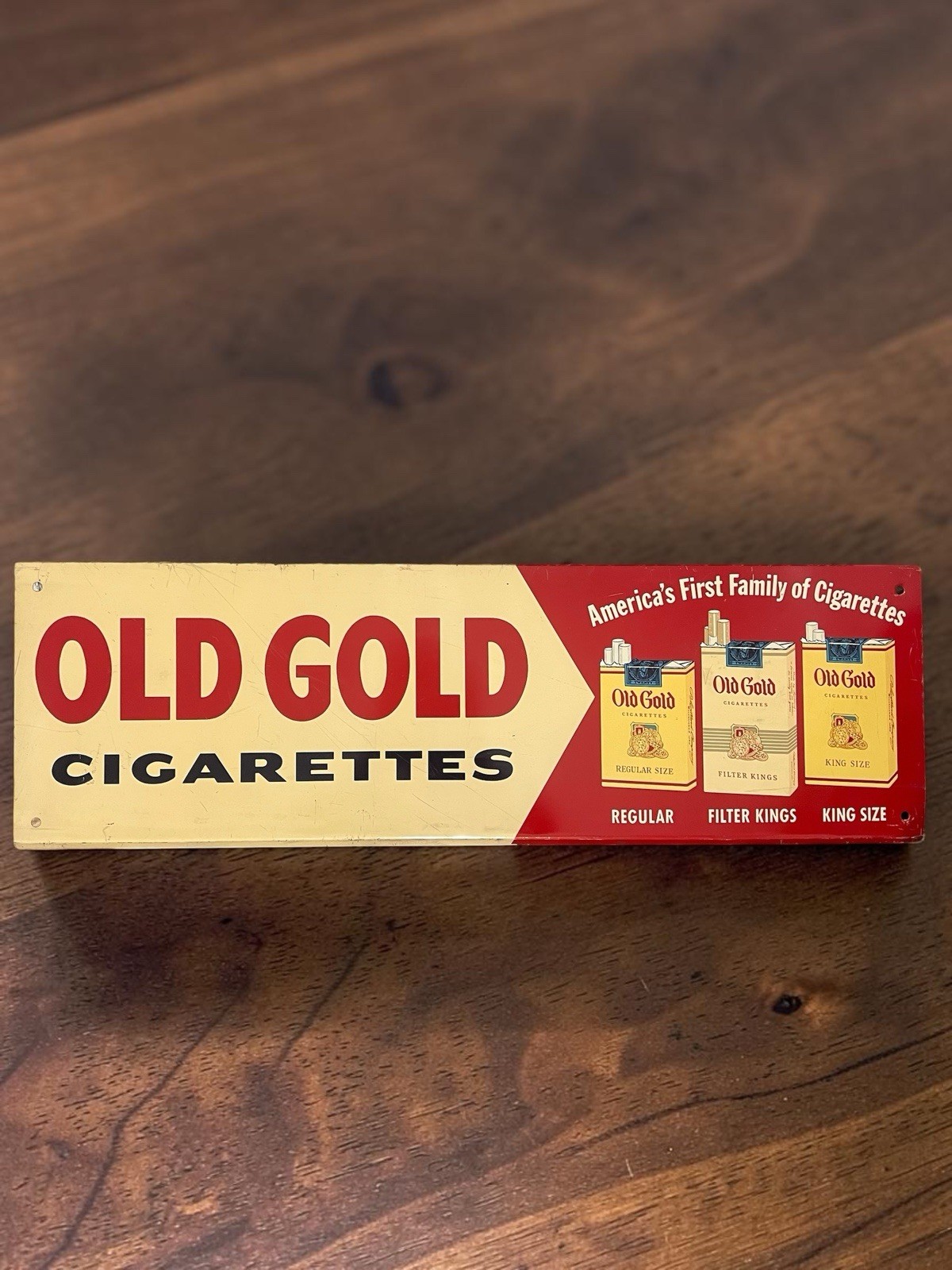 Vtg Old Gold Cigarettes Tin Litho Sign 25\