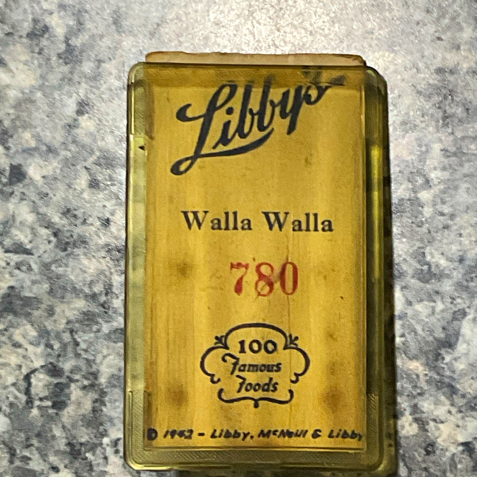 Vtg 1942 Libby’s Walla Walla Plant Employee ID Badge WWII Canning Factory #780