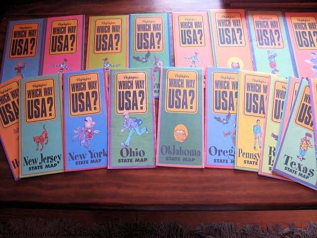 Highlights Which Way USA - State Maps For Kids No Duplicates Lot Of 21