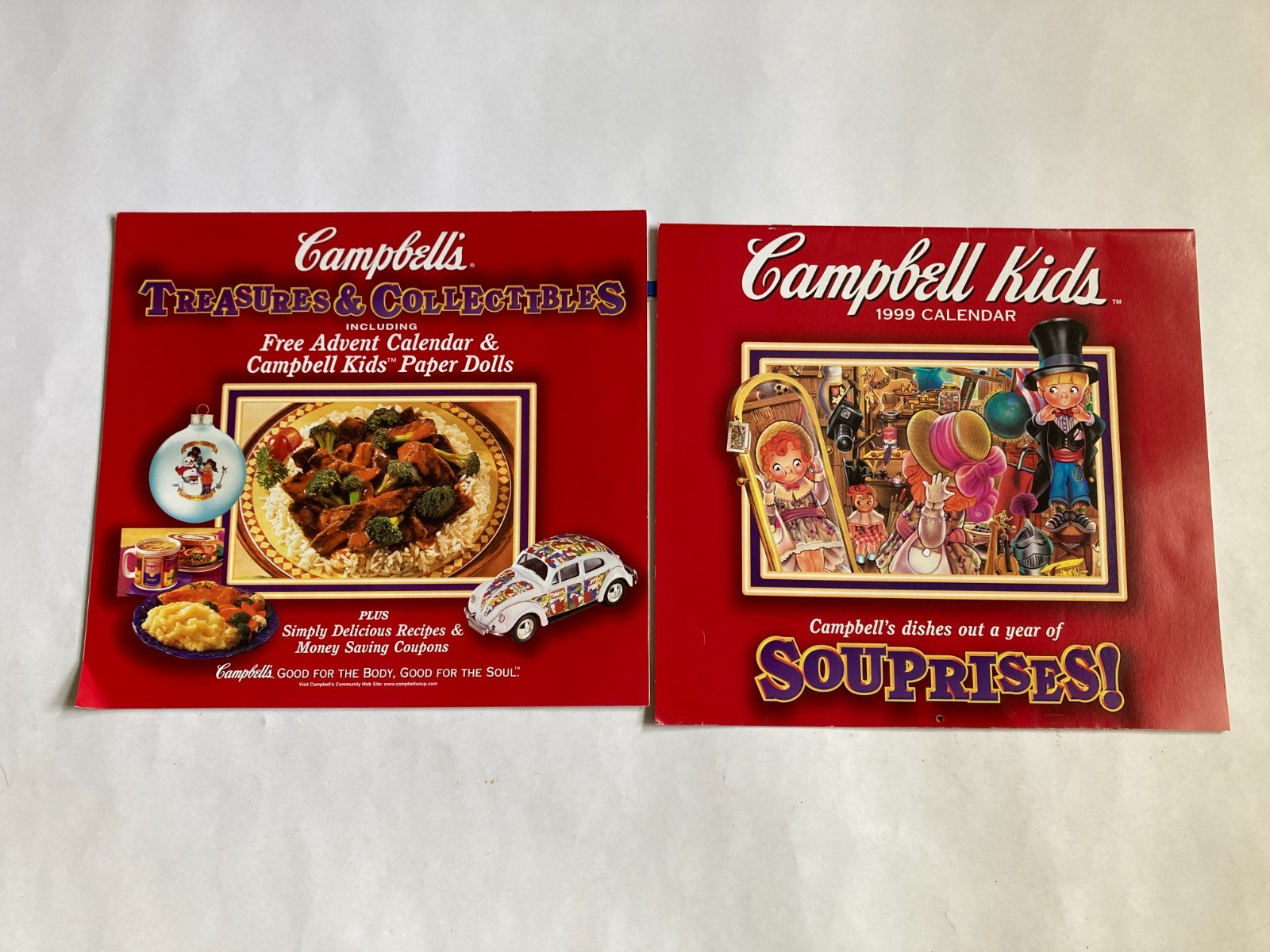 1999 Campbell\'s Kids Soup Wall Calendar & Holiday Advent Calendar VINTAGE