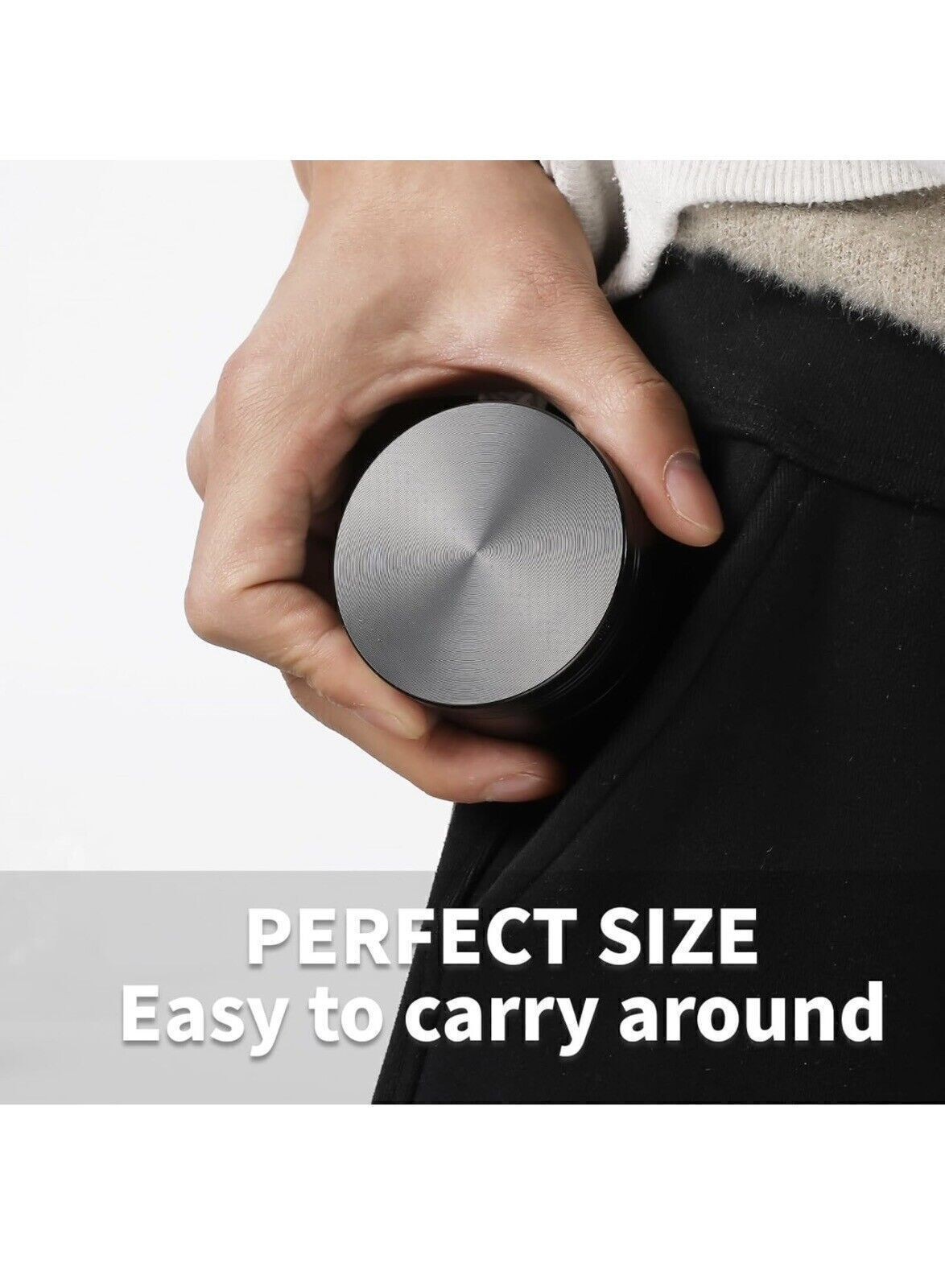 Aluminum Tobacco‑Spice Hand‑Grinder, Random Black/Silver, Portable Manual Tool