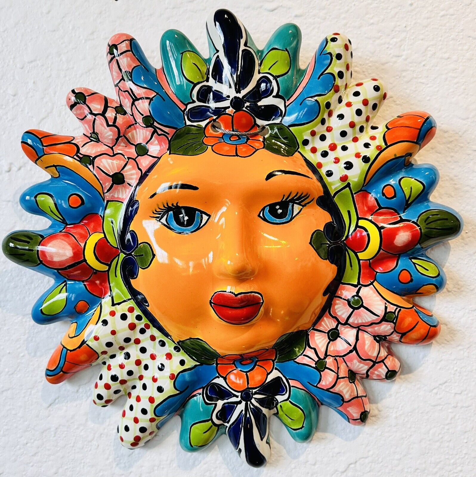 Mexican Talavera Sun - Hand Painted Ceramic Sun