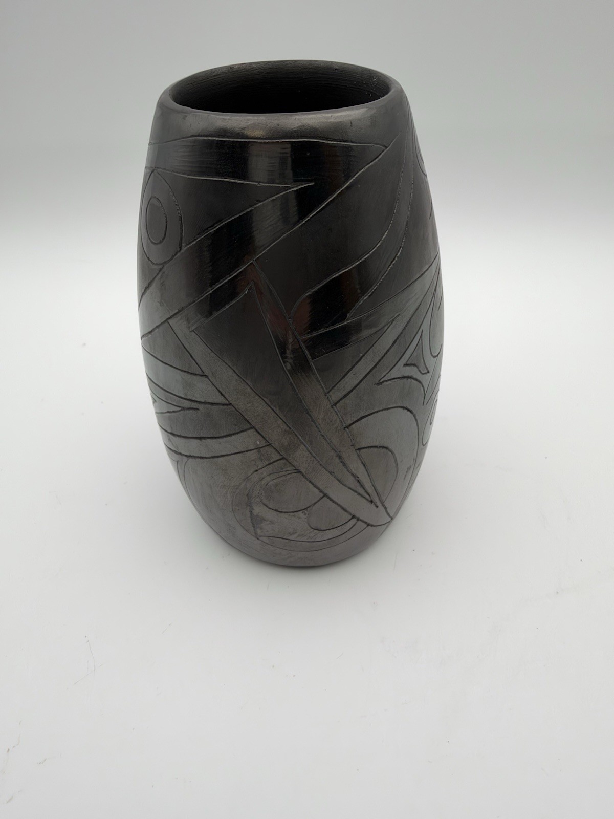 Vintage 1994 Donna Rosa Barro Negro Vase Signed Erasmo Nieto Oaxaca Mexico 5”