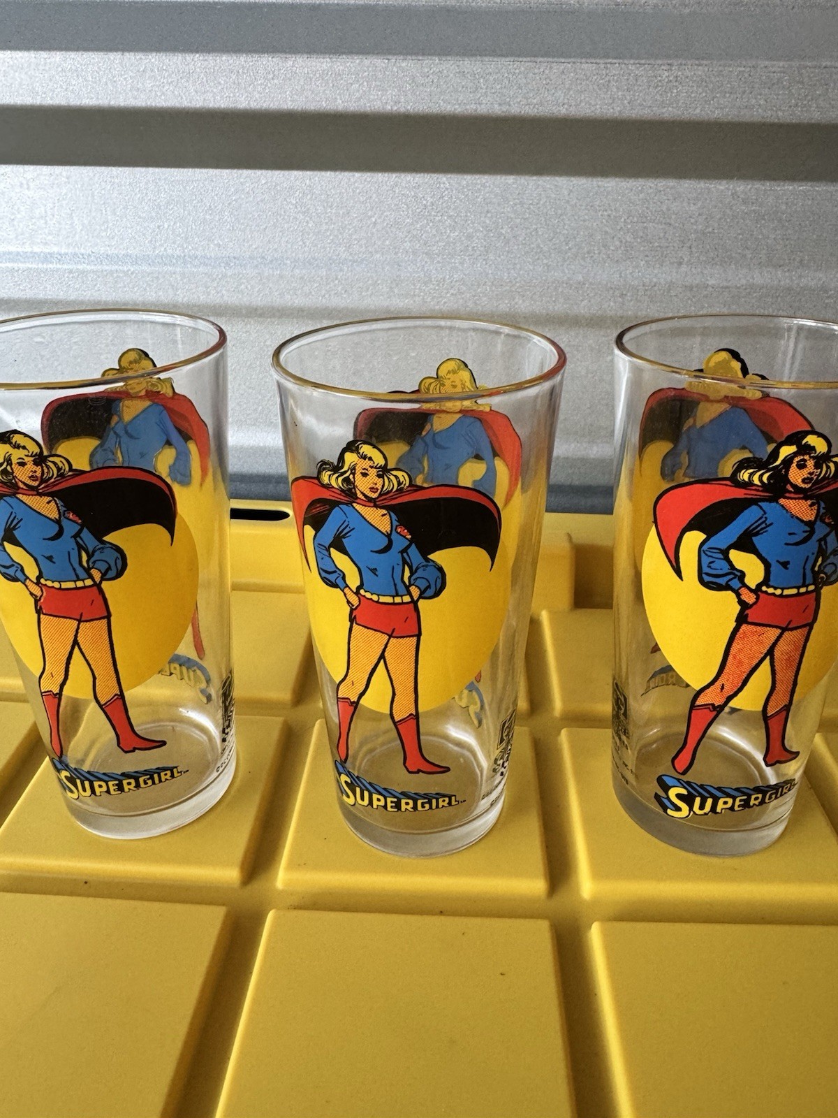 Vintage 1976 Pepsi Super Series SUPERGIRL Drinking Glass - DC Comics Vintage 1976 Pepsi Super Series SUPERGIRL Drinking Glass - DC Comics