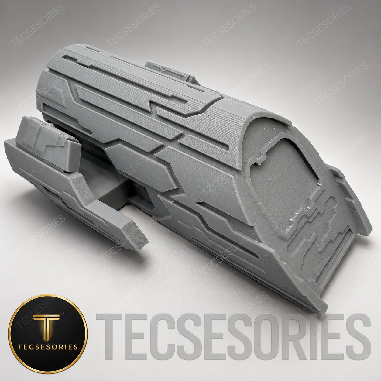 Stargate Atlantis Puddle Jumper 6in Grey 3D Printed Ship Display Model