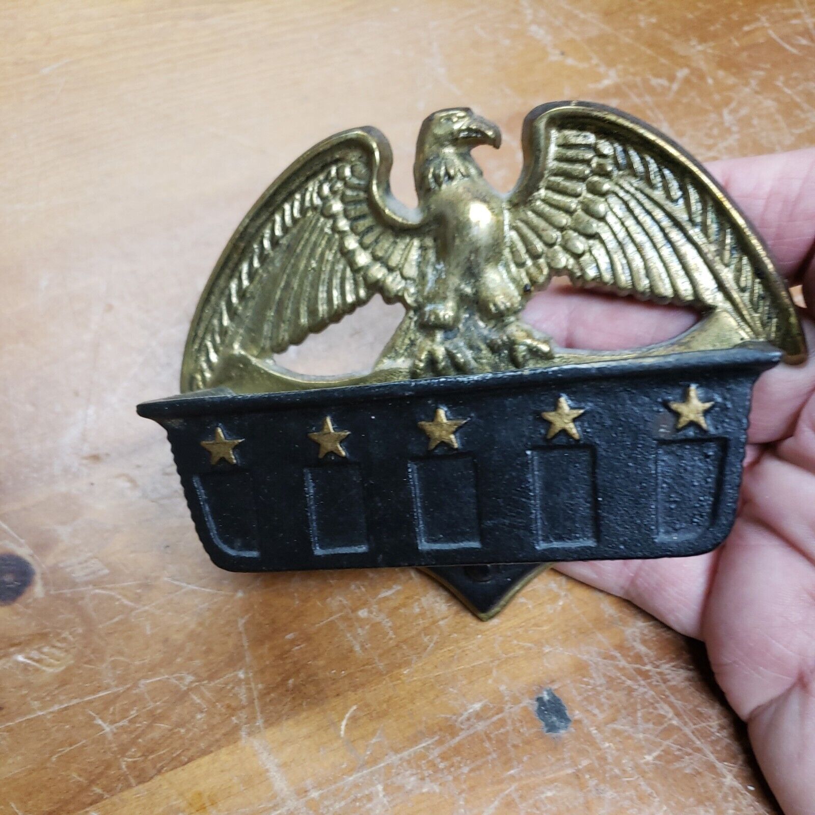Vintage Wiltpn cast iron Eagle match book holder