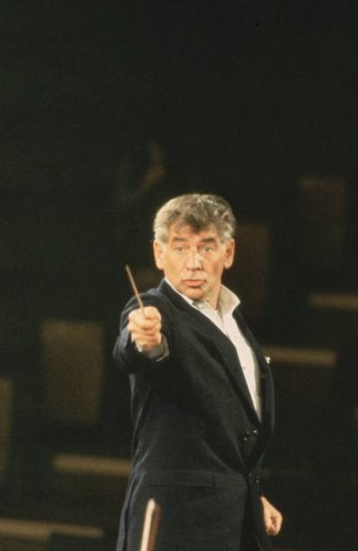 The American conductor composer Leonard Bernstein who wrote numero- Old Photo