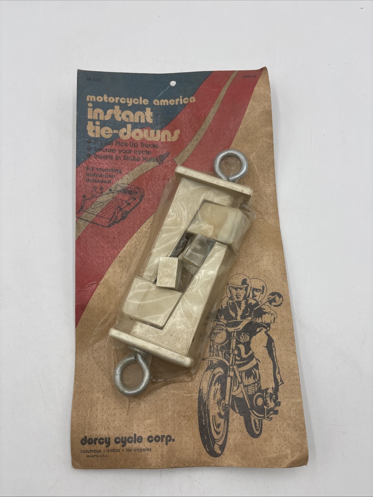 Vintage Motorcycle America Instant Tie Downs Dorcy Cycle Corp Pickup Truck NOS