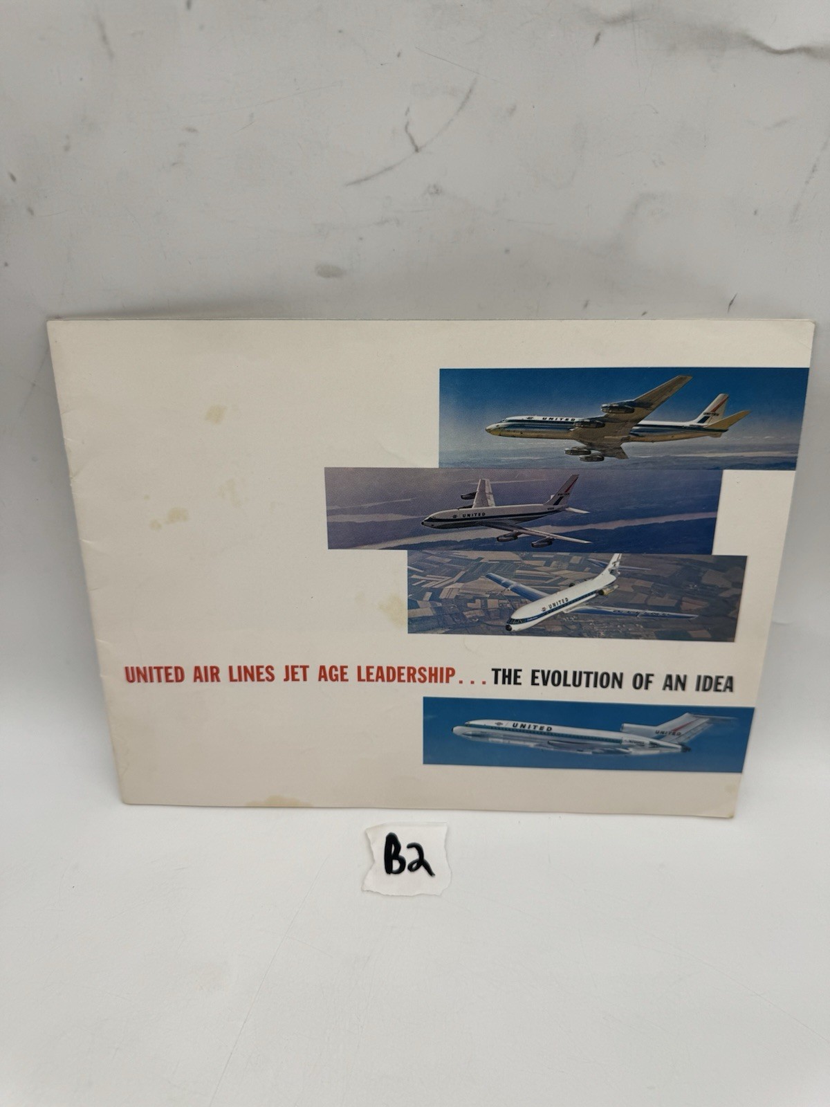 1964 United Air Lines Jet Age Leadership Brochure Boeing 727 Fleet