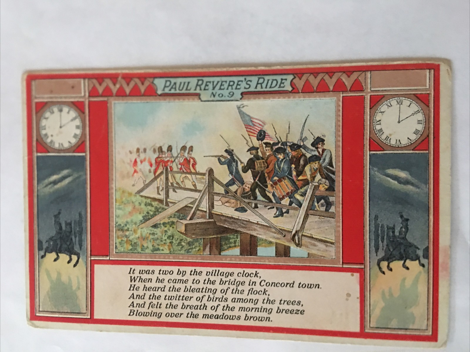 Paul Revere’s Ride 1910 Antique Postcard