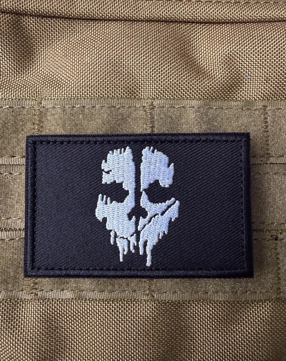 CALL OF DUTY GHOST UNIFORM PATCH Hook Loop White