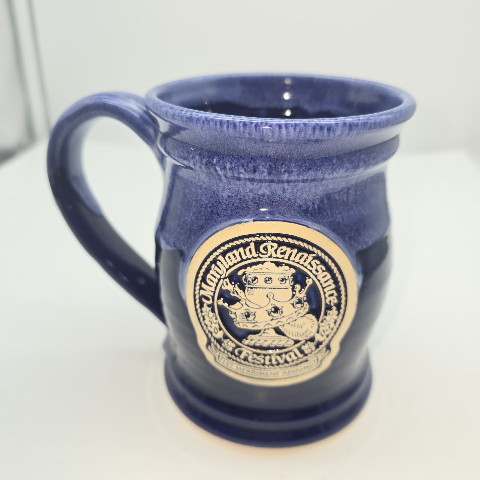 Maryland Renaissance Festival Vtg Mug Purple/Blue Grey Fox Pottery 2003 Maryland Renaissance Festival Vtg Mug Purple/Blue Grey Fox Pottery 2003