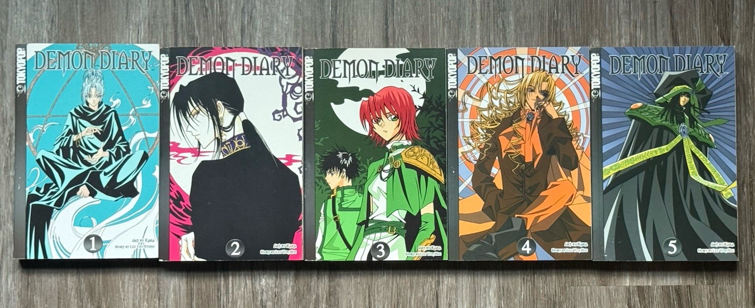 Demon Diary Manga Lot Vol 1,2, 3, 4, 5, English Tokyopop Manhwa Kara Rare