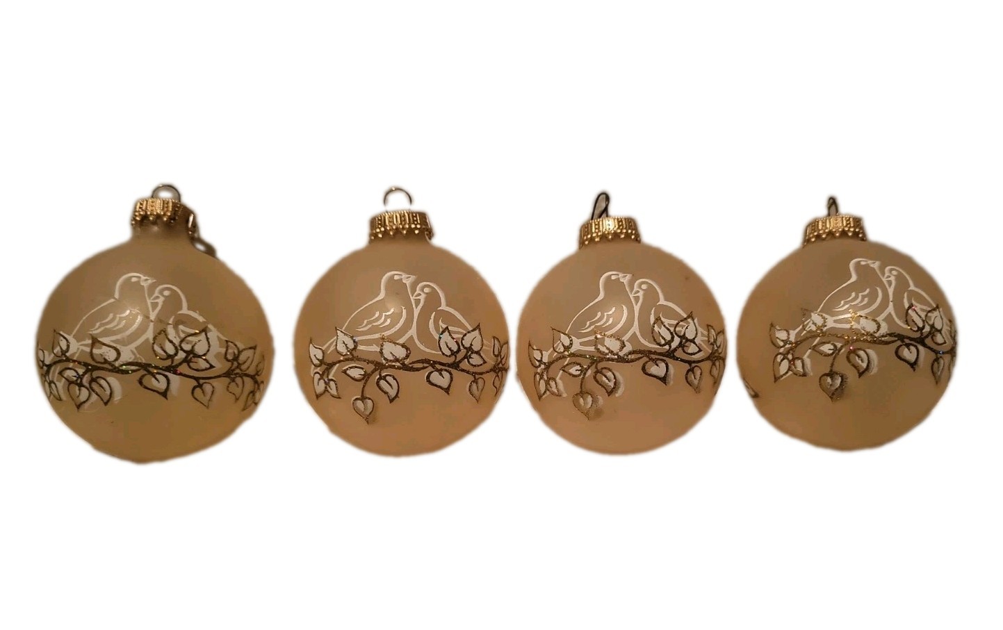 Krebs Ornaments Frost Two Turtle Doves Christmas Wedding Decor Lot 3 Plus 1Read 