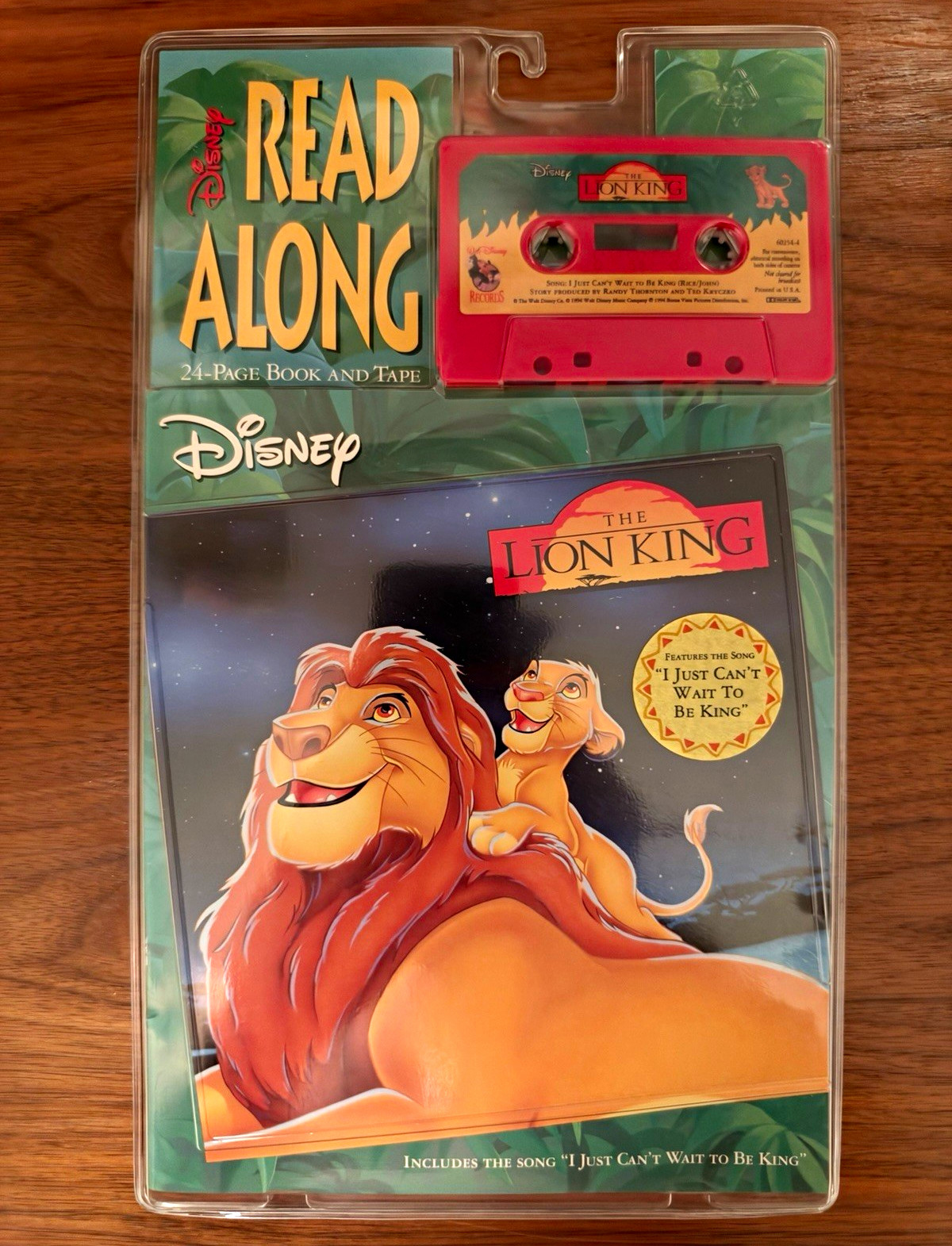 Vtg 1994 Disney The Lion King Read-Along Book and Cassette Tape Set NEW SEALED