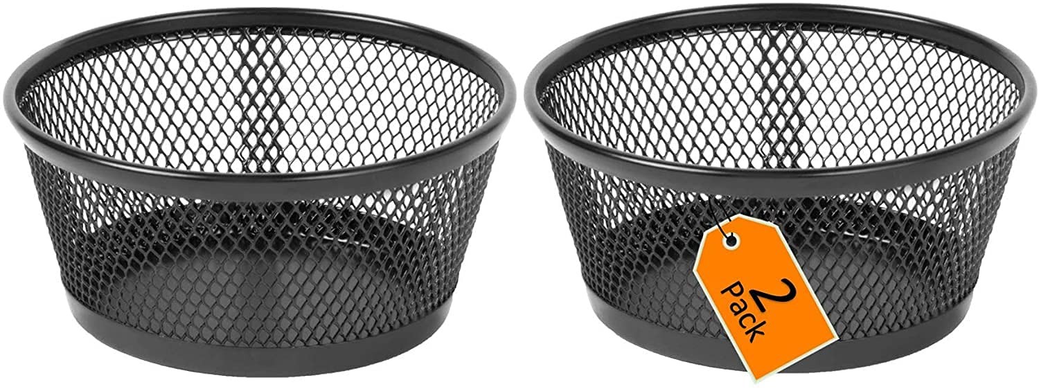Mesh Paper Clip Holder for Desk, Paperclip Holder, 2 Pack