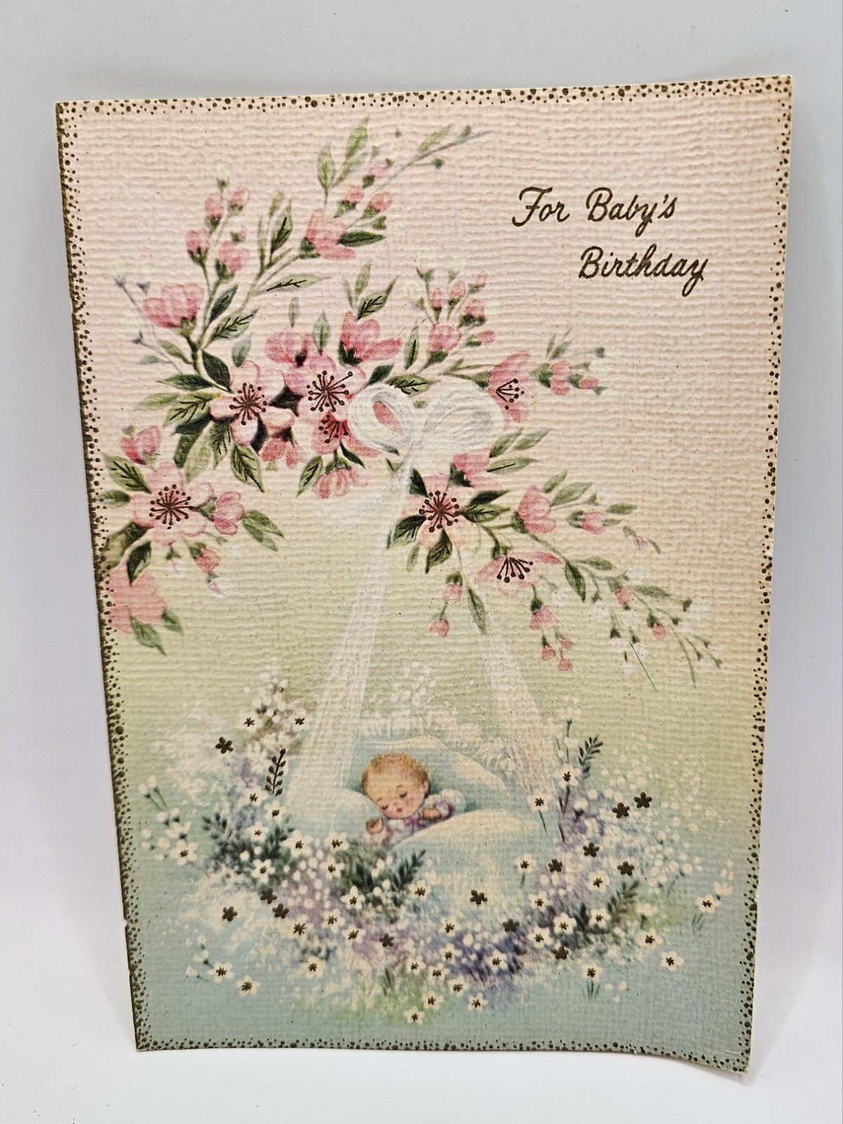 Vintage Baby's Birthday Greeting Card With Envelope
