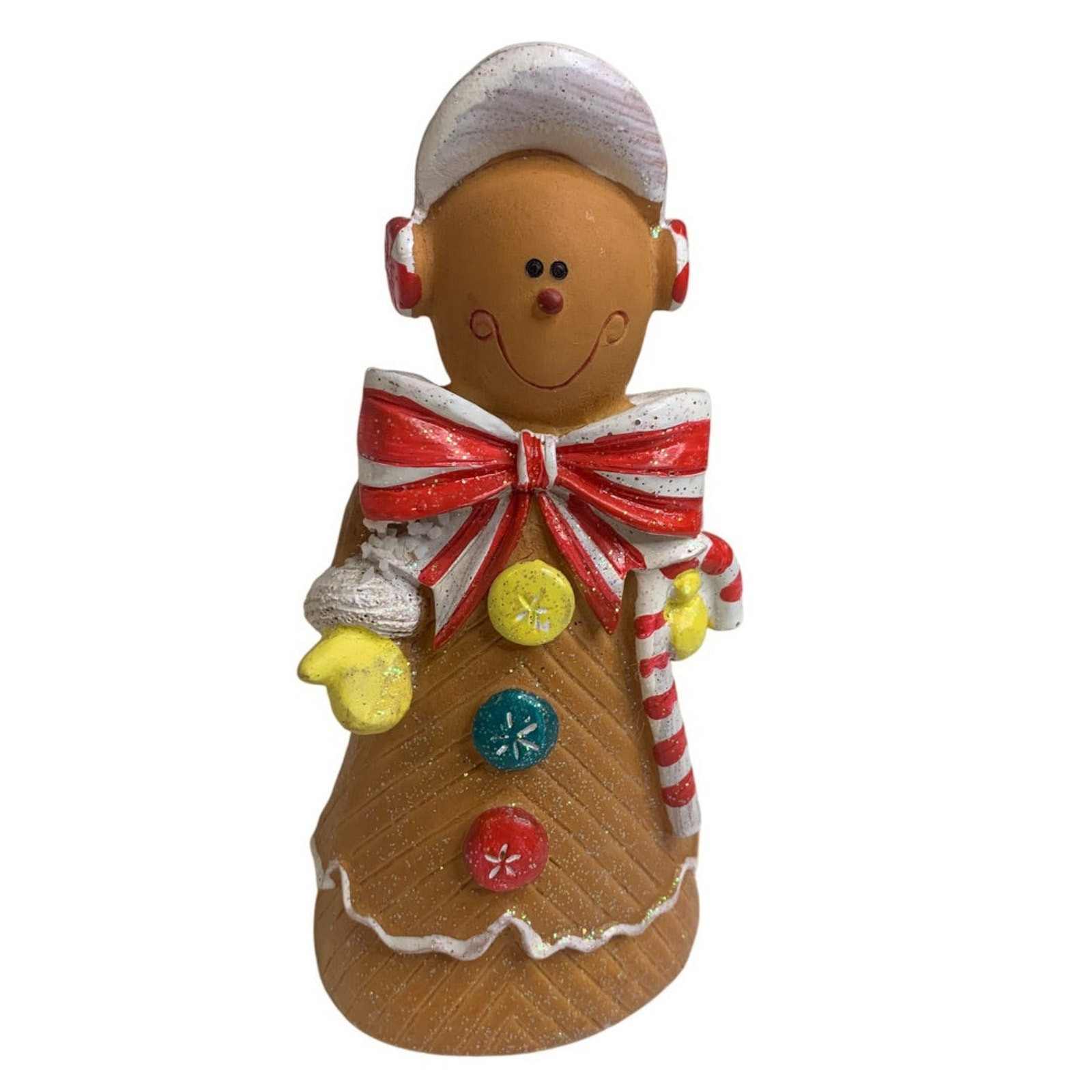 Gingerbread Boy Man Plastic Resin Figurine 5.5 Inch