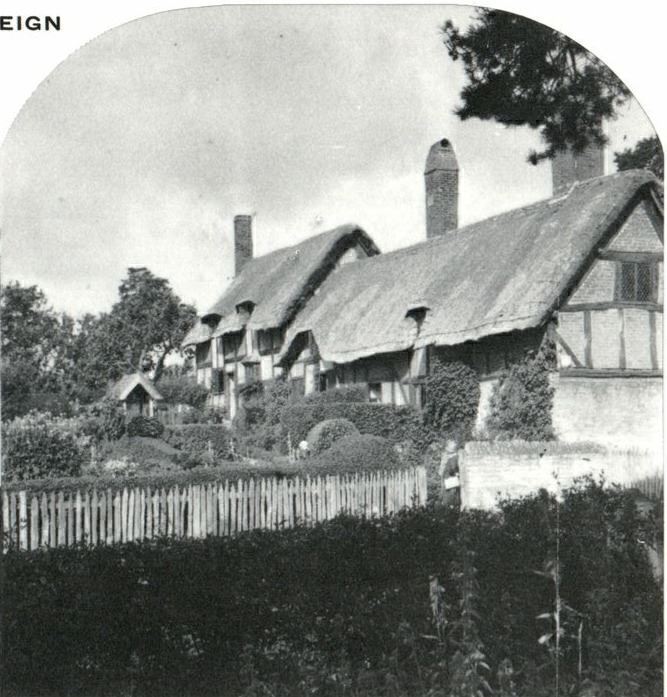 Anne Hathaway\'s Cottage Richard Shottery, England Stereoview 11-21
