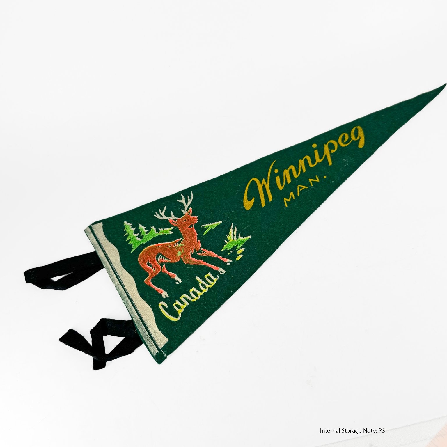 Vintage Winnipeg Canada Souvenir Pennant Felt Deer Manitoba Travel Memorabilia Vintage Winnipeg Canada Souvenir Pennant Felt Deer Manitoba Travel Memorabilia