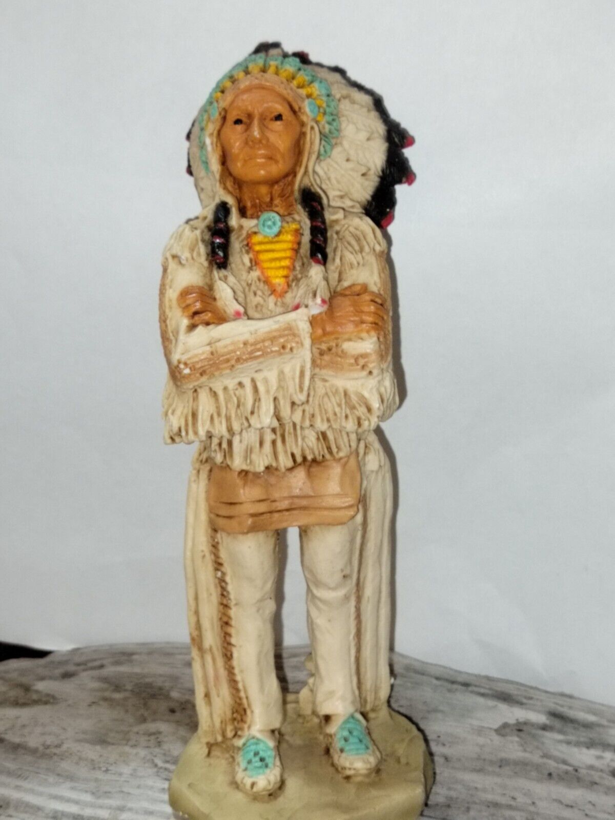VTG 1988 Castagna Native American Indian Chief Figurine Made In Italy 