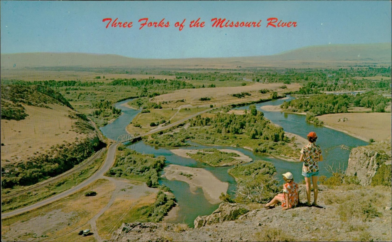 Three Forks Missouri River Postcard Three Forks Montana Unposted Ellis Vintage