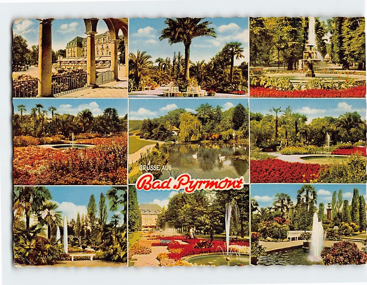 Postcard Grusse aus Bad Pyrmont Germany