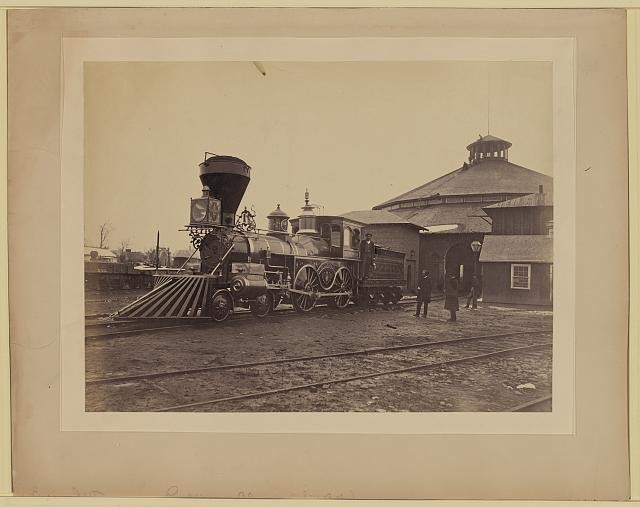 Alexandria Virginia J.H. Devereux Civil War Locomotive Roundhouse c1860