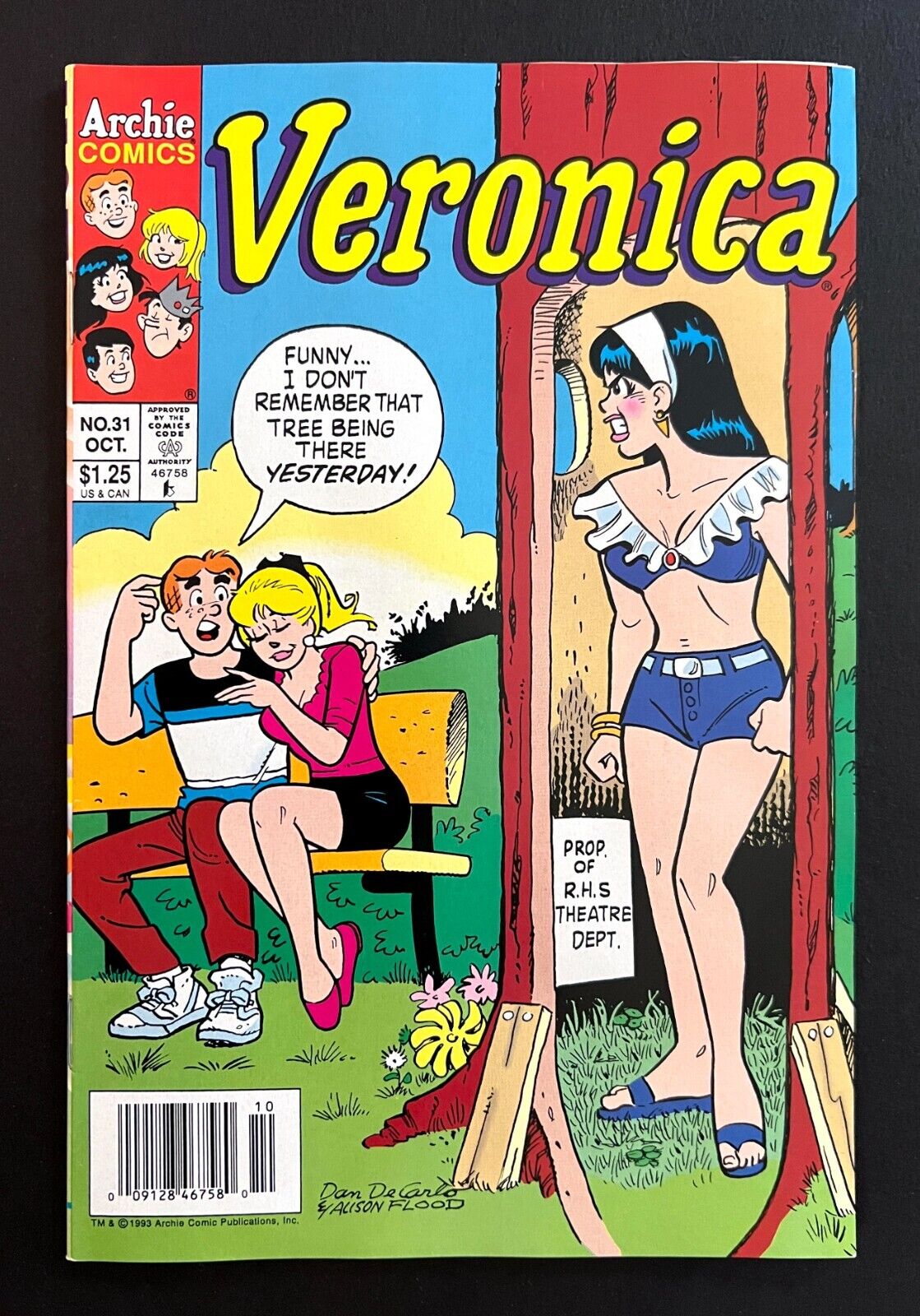 VERONICA #31 Newsstand Sexy Outfit Cover By Dan DeCarlo Archie Comics 1993