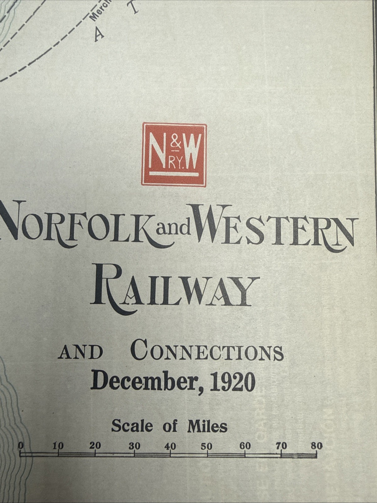 1920 Norfolk and Western Railway 25th Annual Report - With Large Fold-Out Map