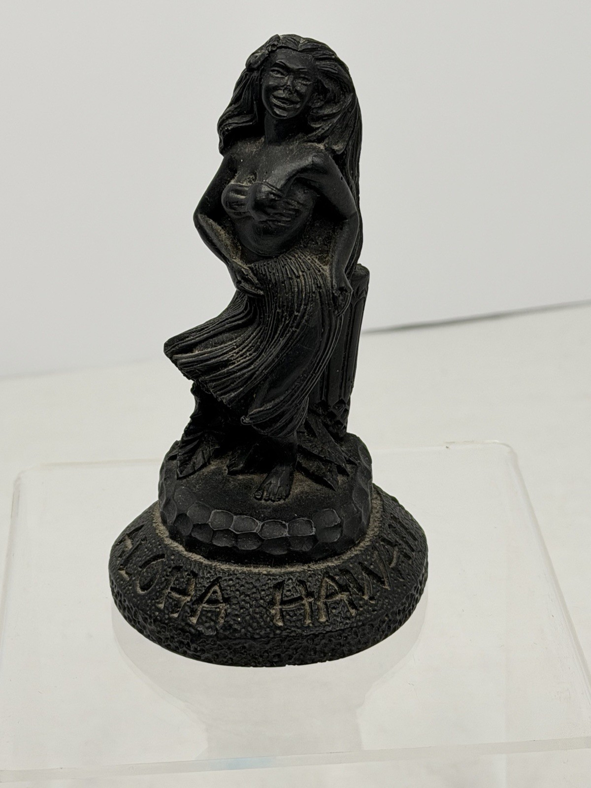 Vintage Coco Joe’s Hula Dancer Lava Sculpture Figure Hawaii Aloha Tiki #262