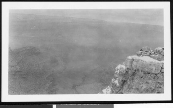 Boulders on a mountaintop in the Grand Canyon Arizona 1900-1940 Old Photo