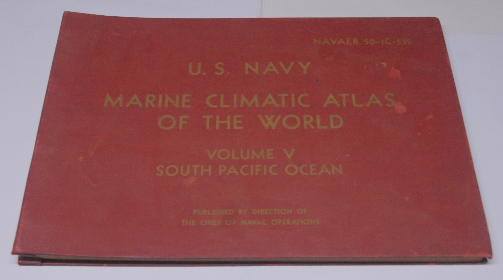 US Navy Marine Climatic Atlas of The World 1959 Volume 5 South Pacific Ocean
