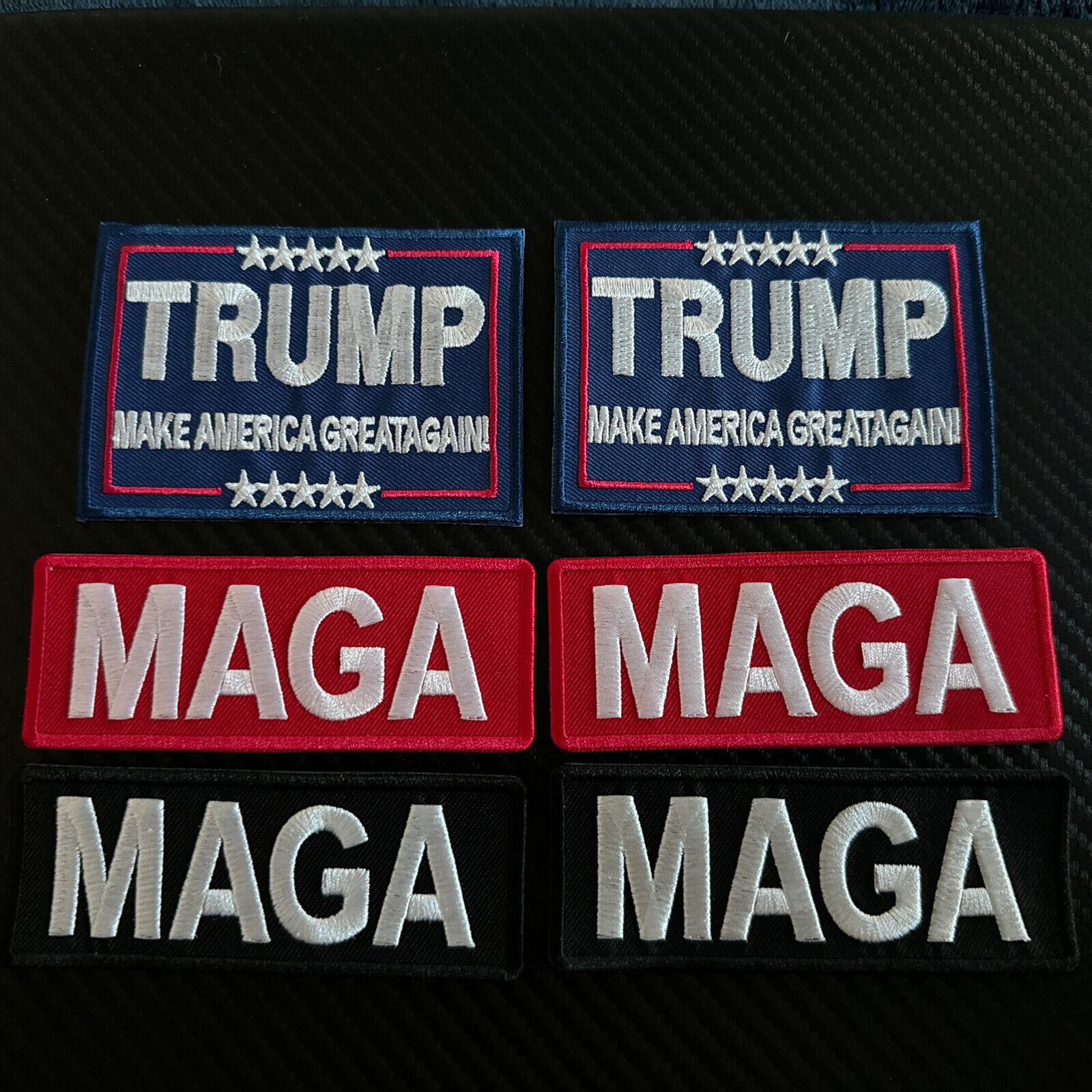 (6) PRESIDENT TRUMP MAGA 2024 AMERICA FIRST EMBROIDERED PATCH PATCHES NEW 🇺🇸