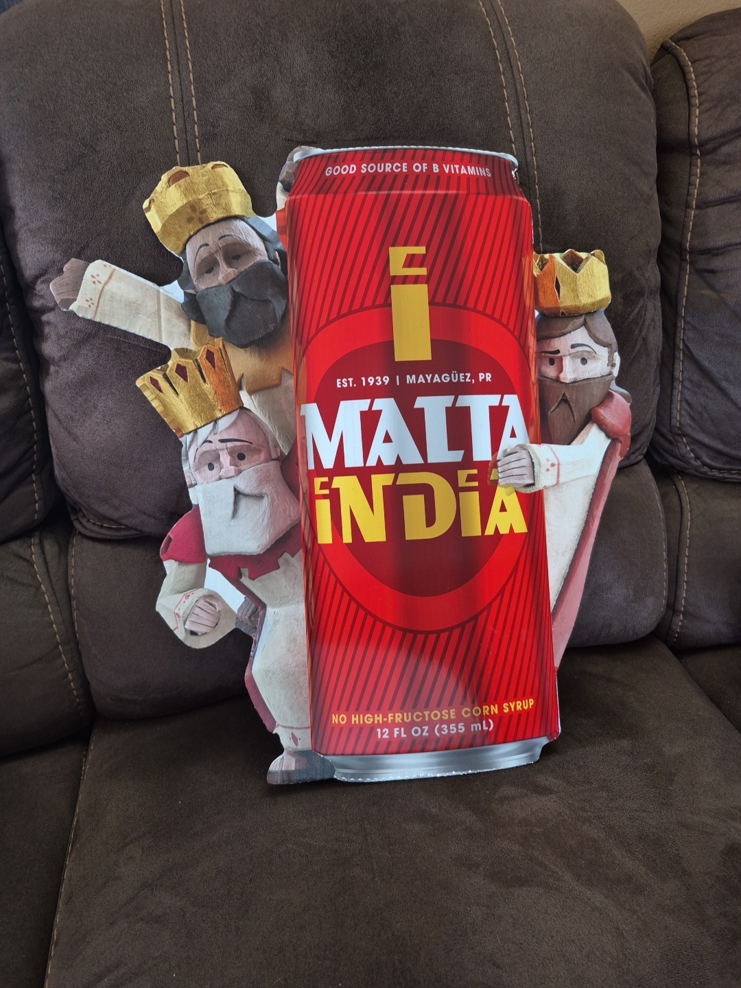 Rare Mayaguez Puerto Rico Malta India Beer 3 Kings Reyes Magos Sign Original🇵🇷