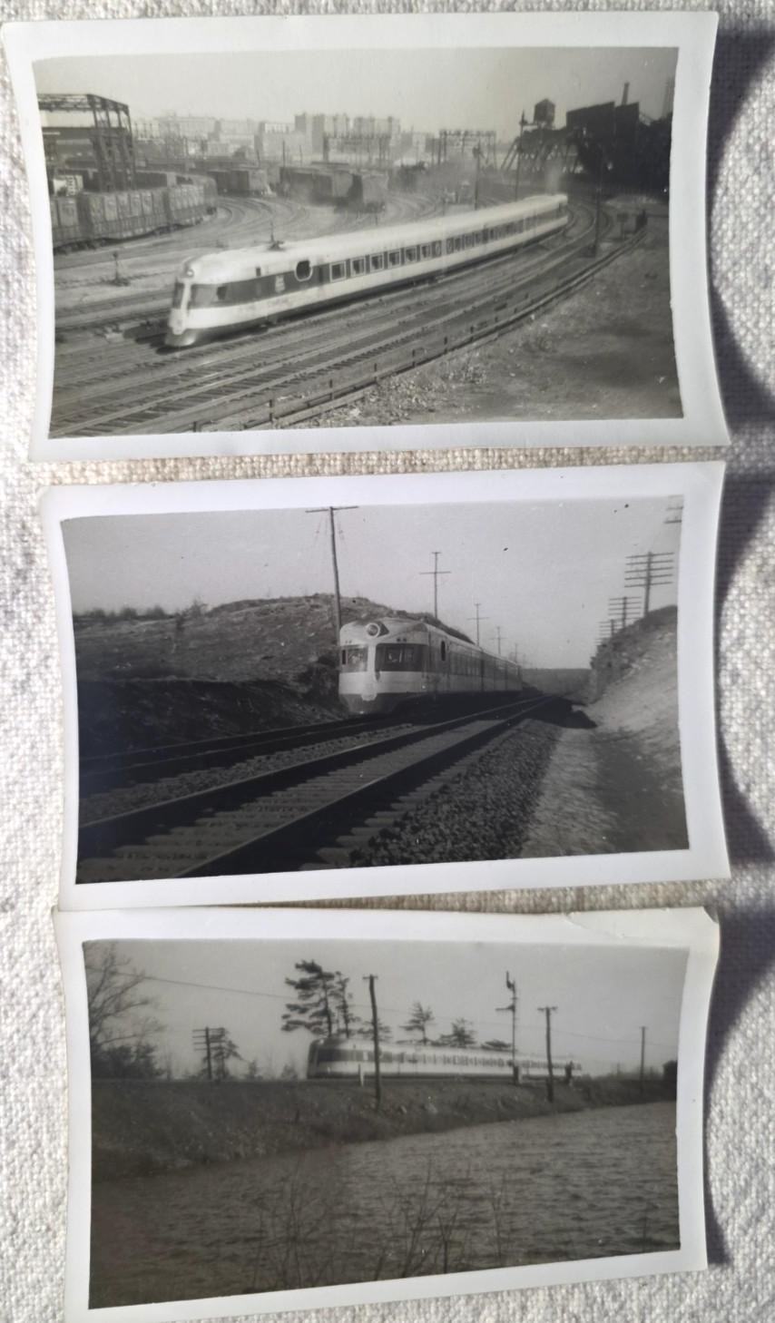 C. 1940s New Haven Railroad The Comet Streamliner Passenger Photo Lot Of 3