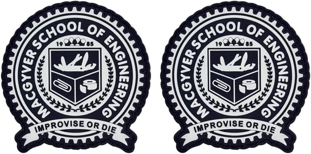 Improvise or Die Macgyver School of Engineering PVC Patch |2PC  PVC RUBBER 3\