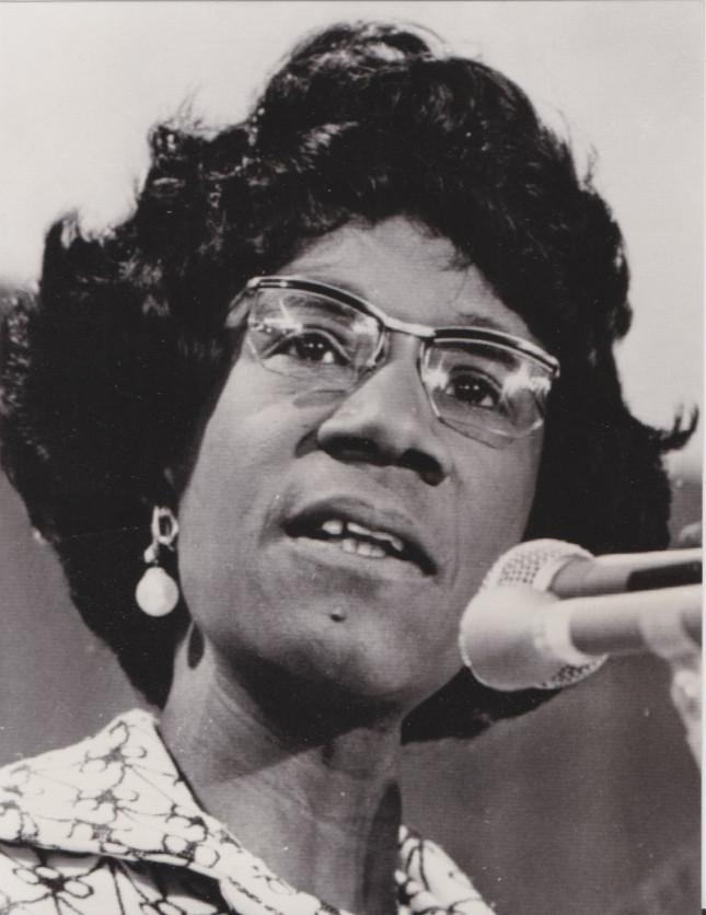 1972 Press Photo Presidential Candidate Shirley Chisholm, 1st Black Woman