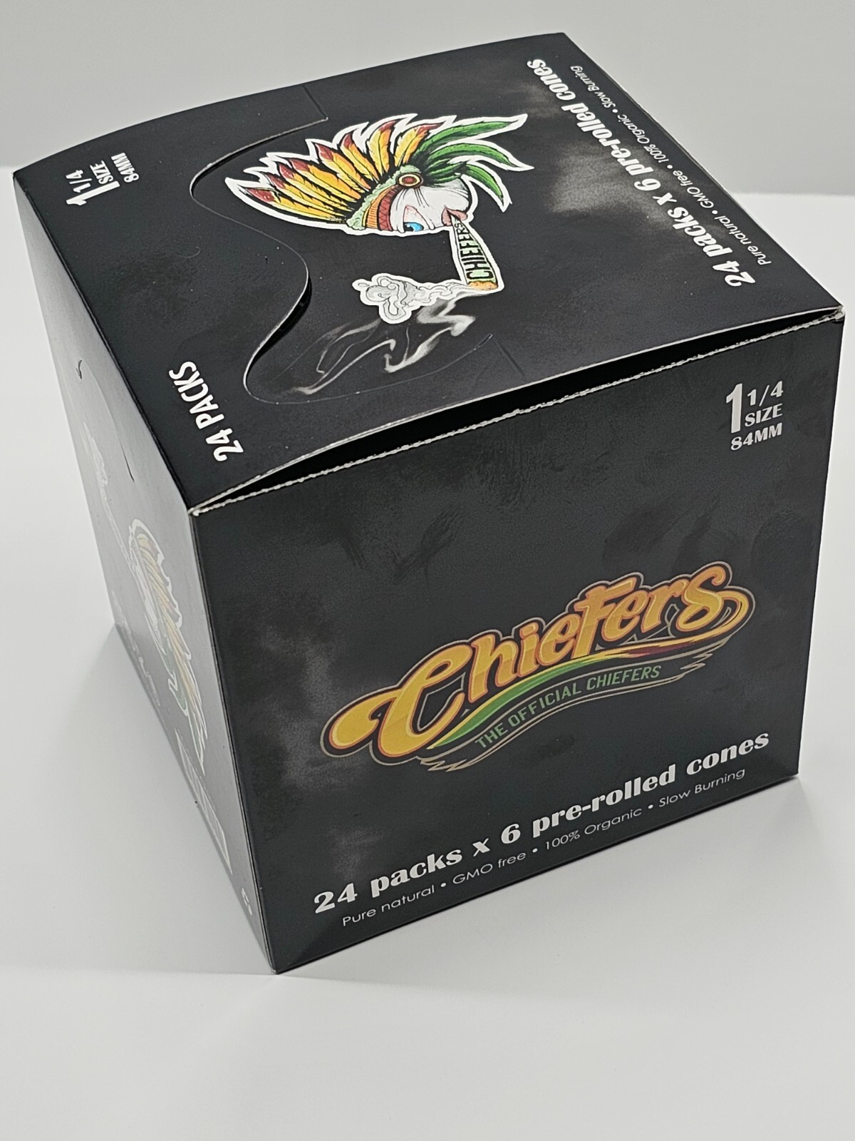 Chiefer\'s Pre-Rolled Cones 1 1/4 (PRIVATE LABEL) 24 Packs of 6 each (144 ) Chiefer\'s Pre-Rolled Cones 1 1/4 (PRIVATE LABEL) 24 Packs of 6 each (144 )