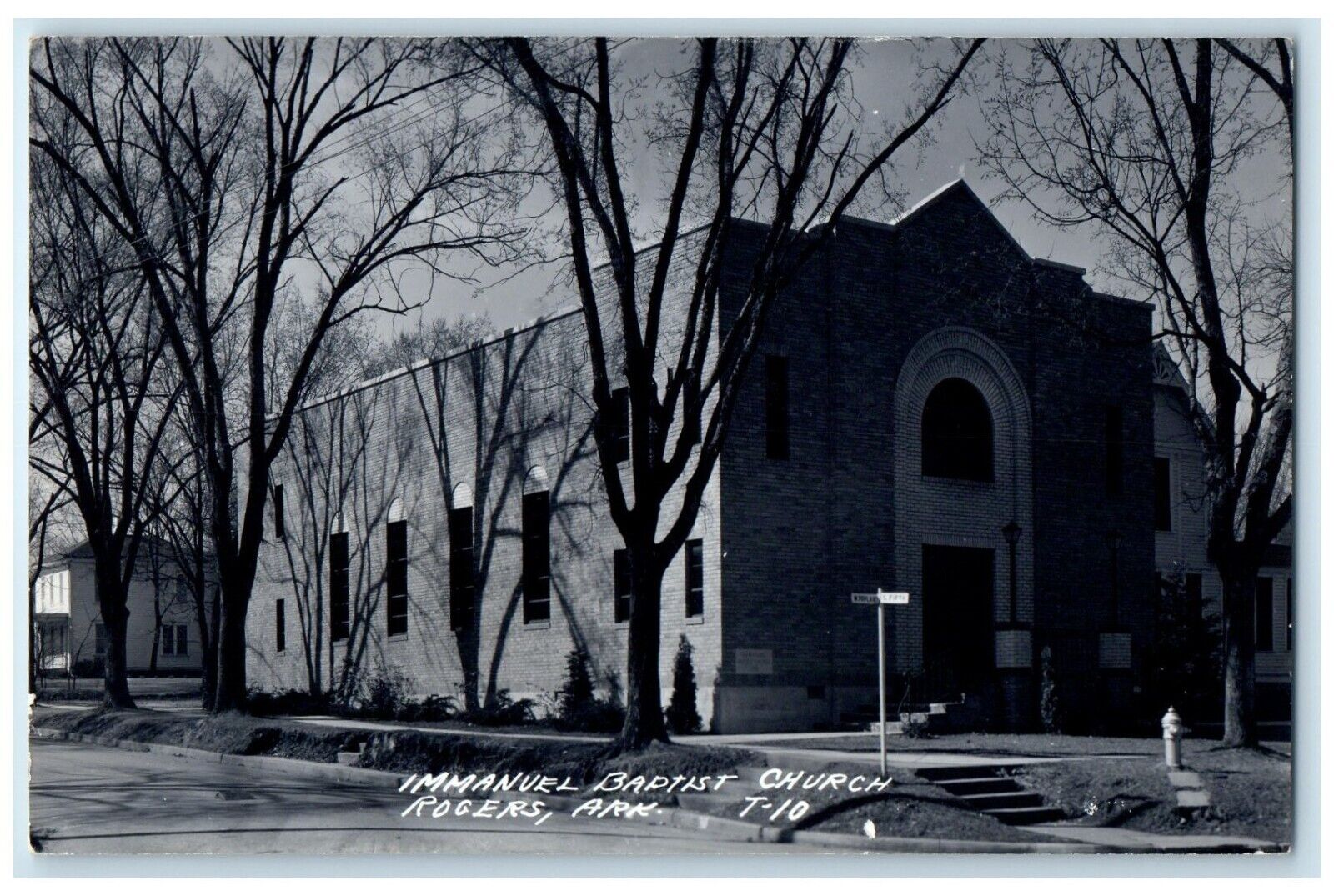 c1940\'S Immanuel Baptist Church Rogers Arkansas AR RPPC Photo Vintage Postcard